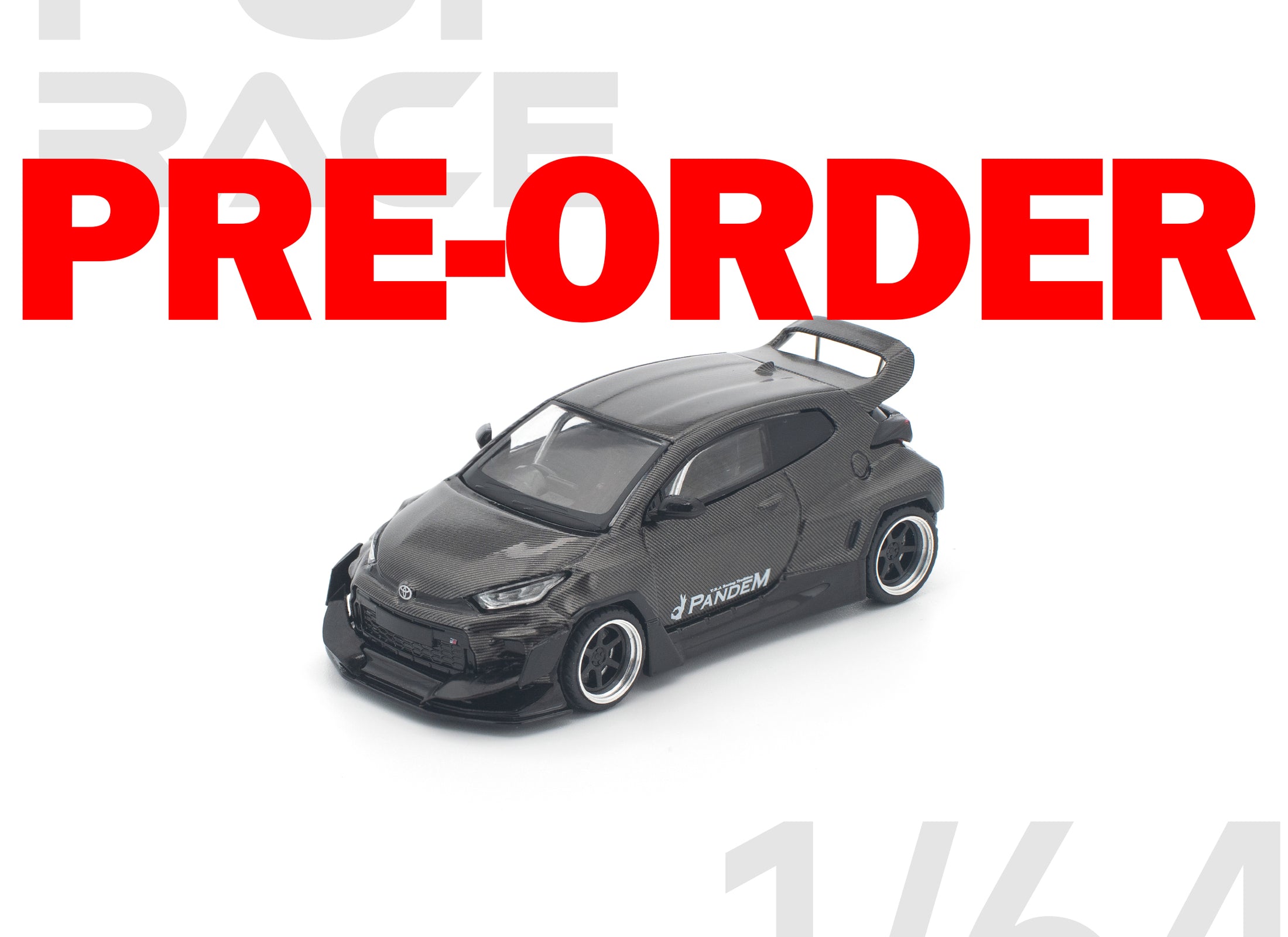 (Pre-order) POPRACE 1/64 PANDEM GR YARIS CARBON EDITION Diecast Model Car