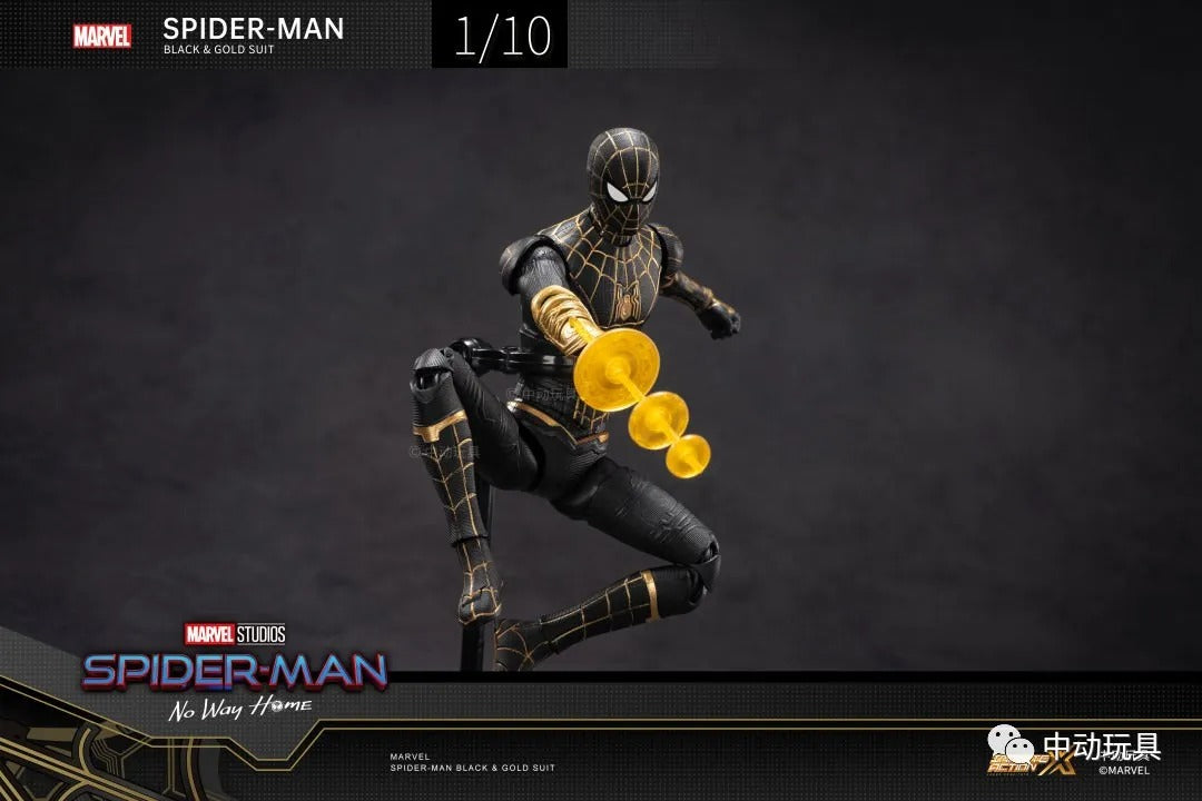 ZD Toys Marvel Avengers 1/10 Spiderman Black Gold Suit No Way Home Action Figure