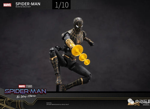 Load image into Gallery viewer, ZD Toys Marvel Avengers 1/10 Spiderman Black Gold Suit No Way Home Action Figure

