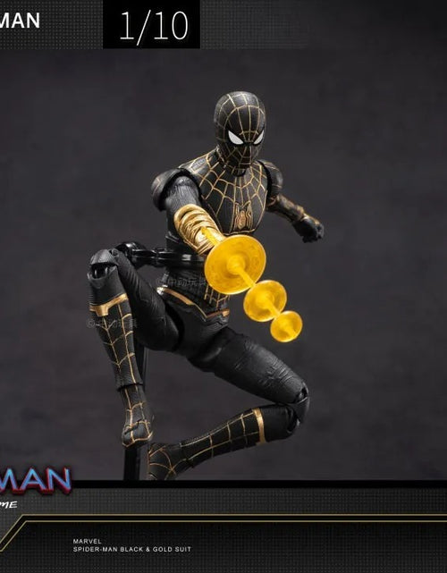 Load image into Gallery viewer, ZD Toys Marvel Avengers 1/10 Spiderman Black Gold Suit No Way Home Action Figure
