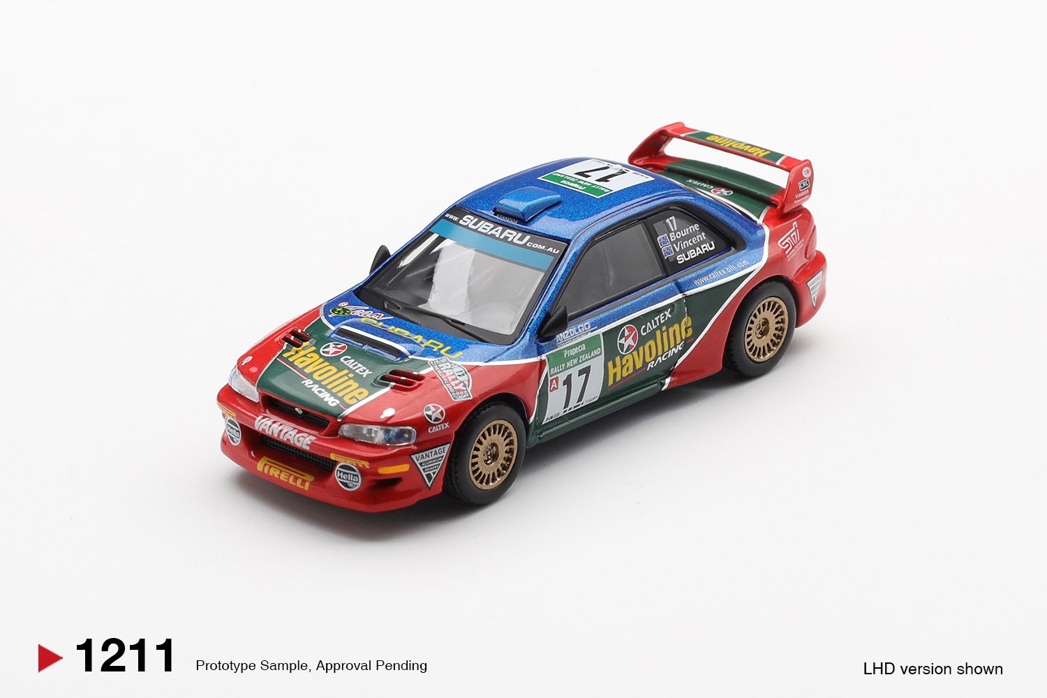 (Pre-order) MINI GT #1211 Subaru Impreza WRC98 #17 2000 Rally New Zealand