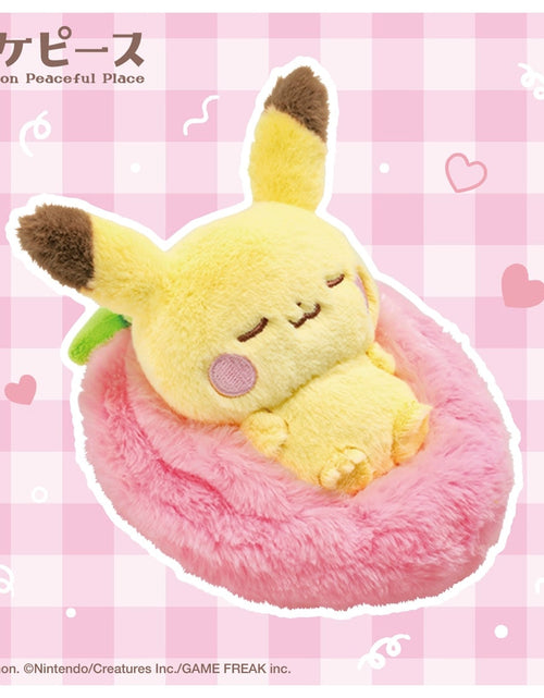 Load image into Gallery viewer, Takara Tomy PokePiece Sleeping Fruit Plush Toy Pikachu 15cm
