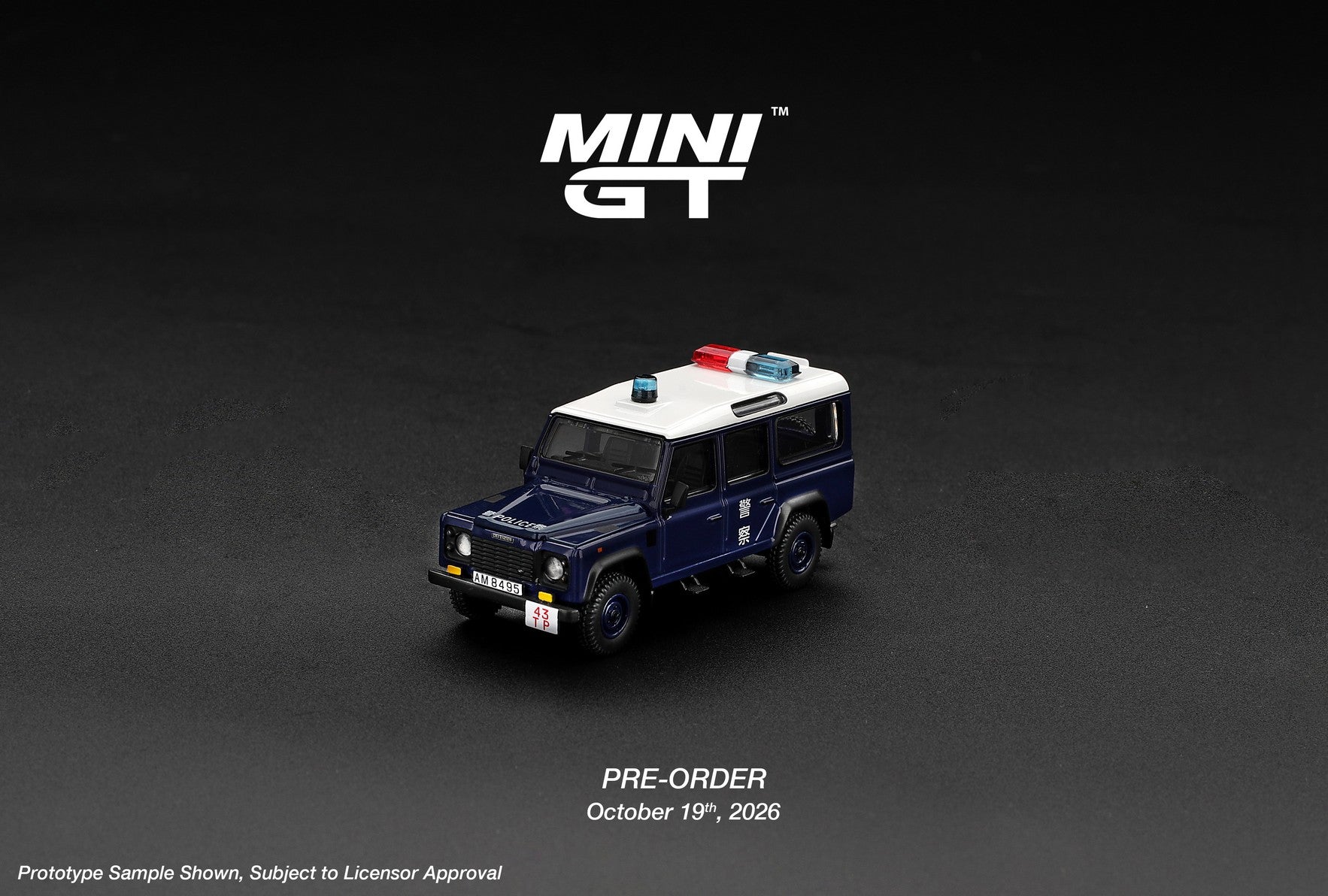(Pre-order) Mini GT #1313 Land Rover Defender 110 Royal HK Police Tai Po Distrit