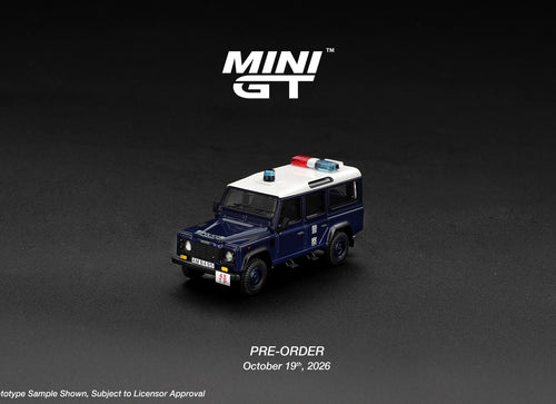 Load image into Gallery viewer, (Pre-order) Mini GT #1313 Land Rover Defender 110 Royal HK Police Tai Po Distrit
