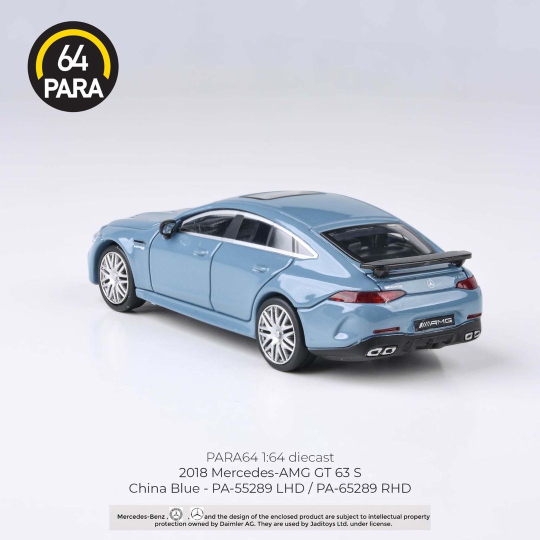 PARA64 1/64 Mercedes-AMG GT 63 S China Blue RHD Diecast Model Car