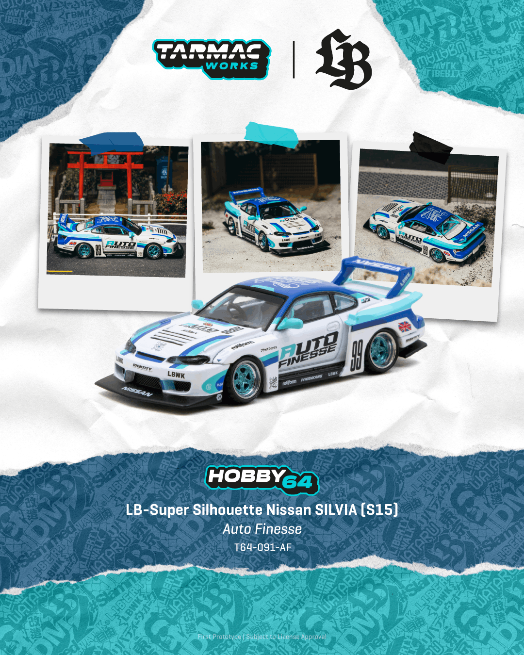 (Pre-order) Tarmac Works 1/64 LB-Super Silhouette Nissan SILVIA (S15) Diecast