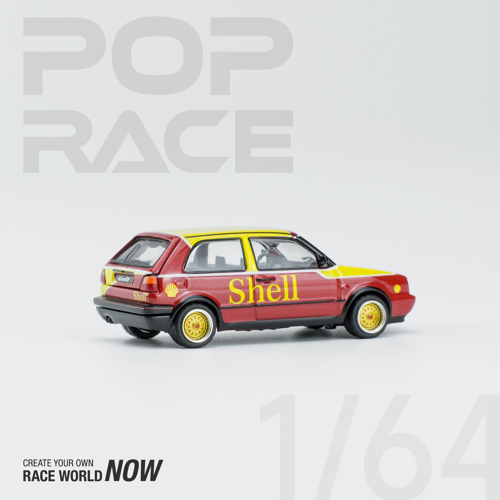 POPRACE 1/64 Shell Volkswagen Golf GTI MKII Diecast Model Car