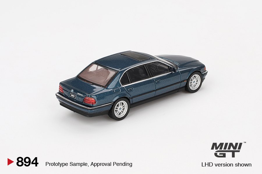 Mini GT #894 BMW 750IL Sorrento Blue Metallic LHD Diecast Model Car