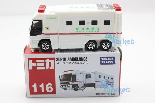 Load image into Gallery viewer, NEW Takara Tomica Tomy  #116 Super Ambulance Scale 1/63 Diecast Toy Car Japan
