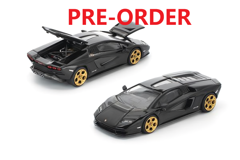 (Pre-order) POPRACE 1/64 LAMBORGHINI COUNTACH LPI 800-4 DEEP BLACK Model Car