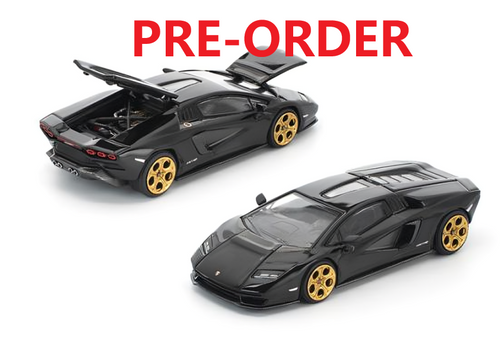 Load image into Gallery viewer, (Pre-order) POPRACE 1/64 LAMBORGHINI COUNTACH LPI 800-4 DEEP BLACK Model Car

