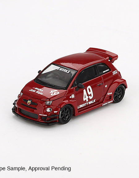 Mini GT #963 LB-WORKS x Abas Works ABARTH 595 Red RHD Model Car