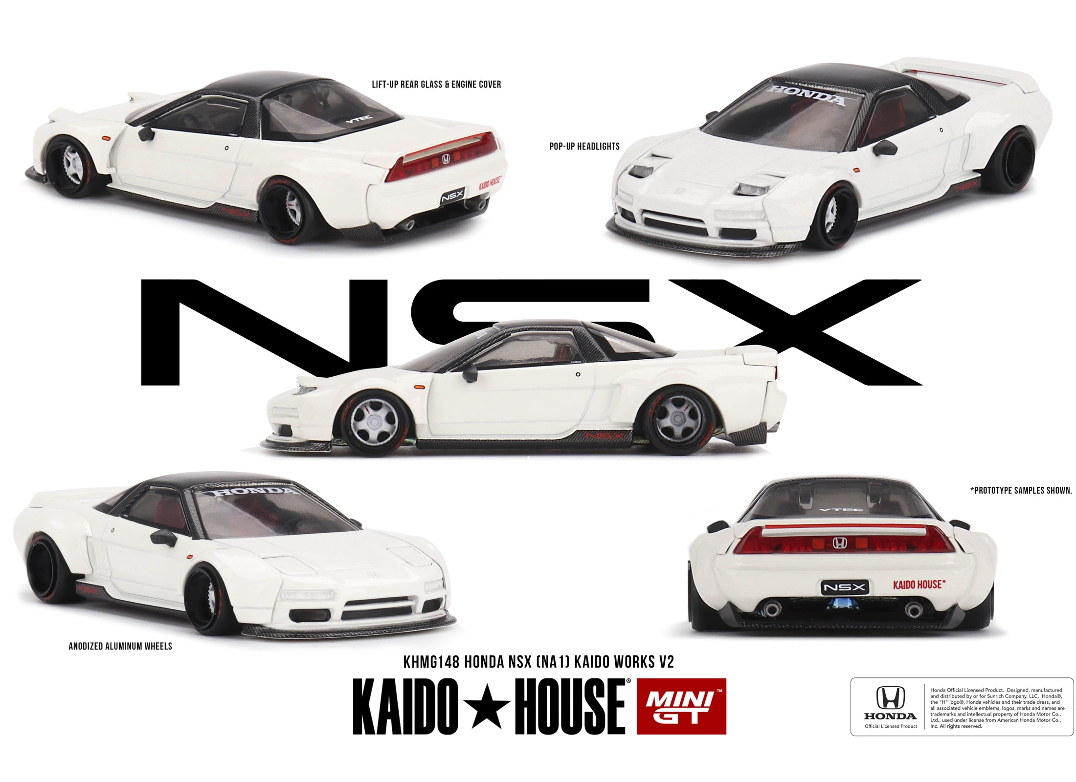 KaidoHouse X Mini GT 1/64 Honda NSX (NA1) Kaido WORKS V2 Model Car