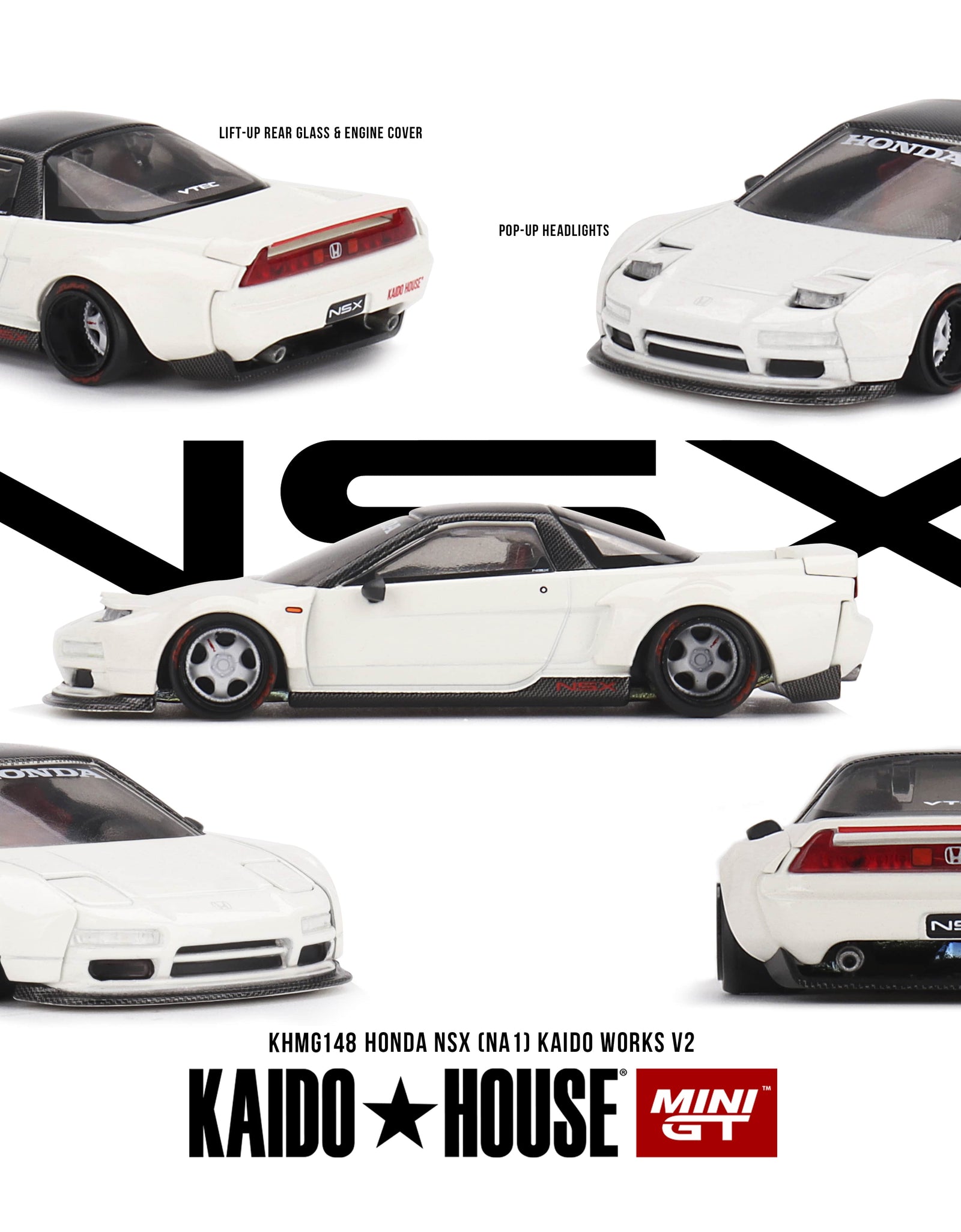 KaidoHouse X Mini GT 1/64 Honda NSX (NA1) Kaido WORKS V2 Model Car