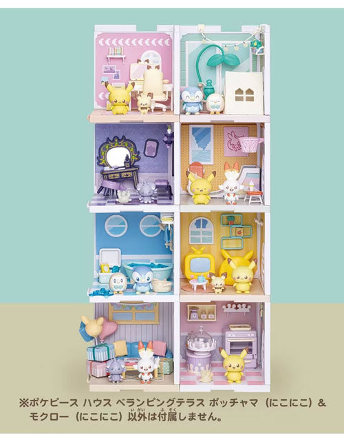 Load image into Gallery viewer, Takara Tomy Pokemon PokePiece House Velamping Terrace Rowlet &amp; Piplup Set
