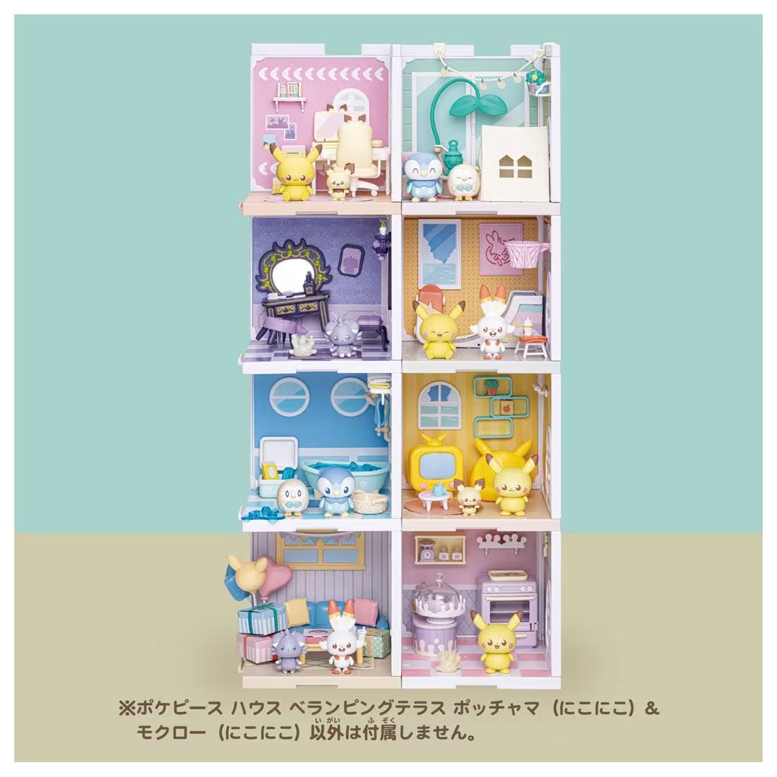 Takara Tomy Pokemon PokePiece House Velamping Terrace Rowlet & Piplup Set