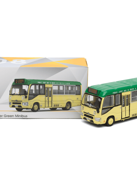 Tiny City TINY08 Die-cast Model Car 1/76 - Toyota Coaster (B70) Green Mini Bus