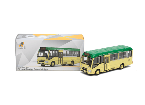 Load image into Gallery viewer, Tiny City TINY08 Die-cast Model Car 1/76 - Toyota Coaster (B70) Green Mini Bus
