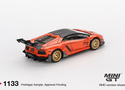 Load image into Gallery viewer, (Pre-order) Mini GT #1033 LB WORKS Lamborghini Aventador Limited Edition Orange
