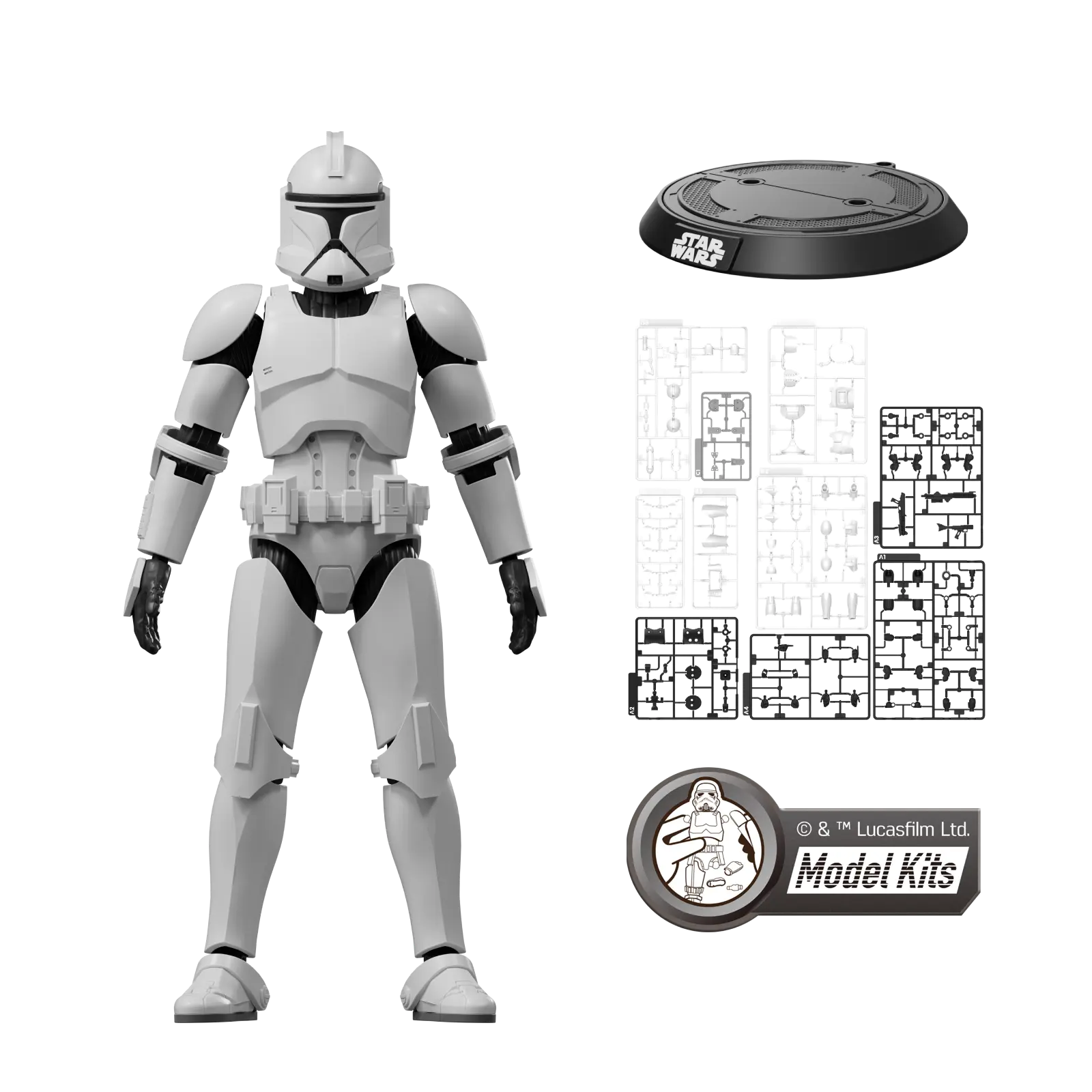 Blokees Star Wars Attack of the Clones Champion Class 07 Clone Trooper Model Kit
