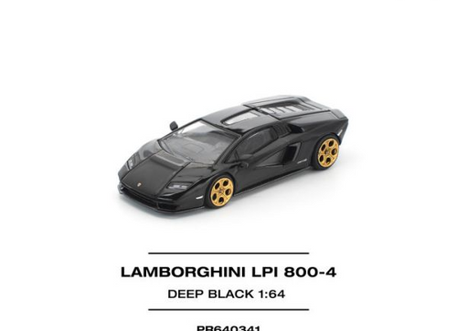 Load image into Gallery viewer, (Pre-order) POPRACE 1/64 LAMBORGHINI COUNTACH LPI 800-4 DEEP BLACK Model Car

