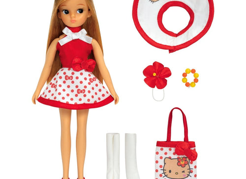 Load image into Gallery viewer, Takara Tomy Licca-chan Retro Licca Sun-tanned Kitty on Vacation Doll Set
