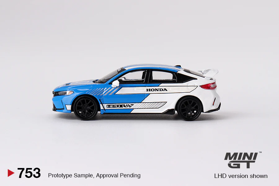 Mini GT #753 1/64 Honda Civic Type R #3 2023 Pace Car Blue Model Car