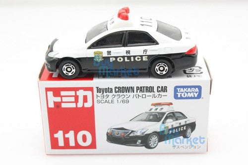 Load image into Gallery viewer, NEW Takara Tomica Tomy #110 Toyota Crown Patrol Scale 1/69 Diecast Toy Car Japan
