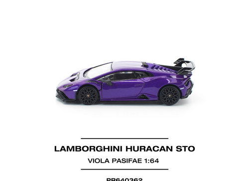 Load image into Gallery viewer, (Pre-order) POPRACE 1/64 POPRACE 1/64 LAMBORGHINI HURACAN STO VIOLA PASIFAE
