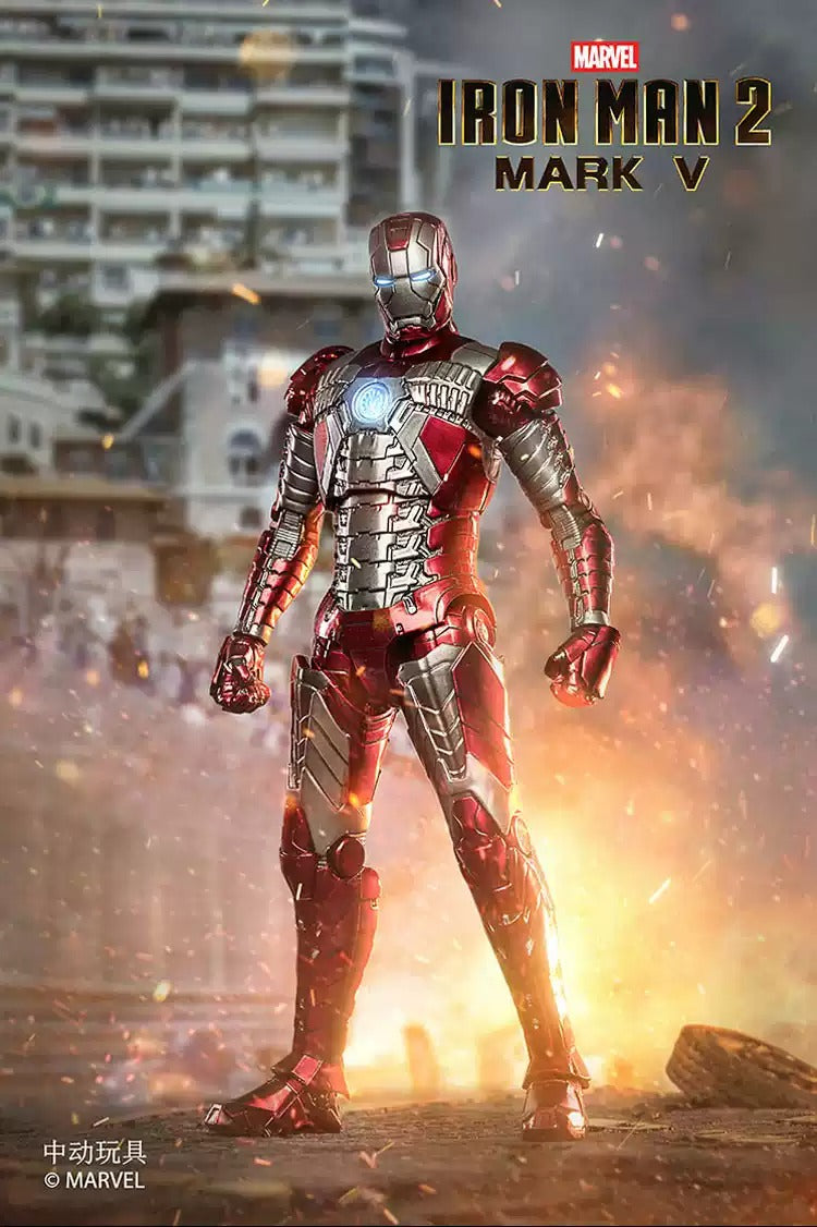 ZD Toys Marvel Avengers 1/10 Iron Man MK5 Action Figure with Lighting Function