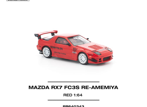 Load image into Gallery viewer, (Pre-order) POPRACE 1/64 MAZDA RX7 FC3S RE-AMEMIYA RED Diecast Model Car
