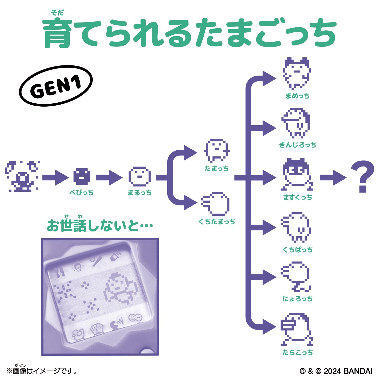 Bandai - Tamagotchi - Pure Honey: (GEN1) Virtual Pet / Electronic Digital Toy