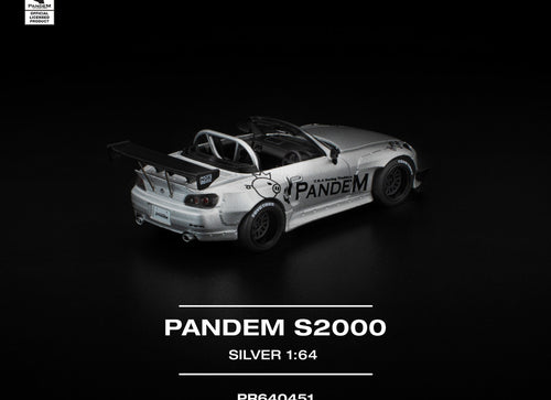 Load image into Gallery viewer, (Pre-order) POPRACE 1/64 PANDEM S2000 SILVER #PR640451 Diecast Model Car
