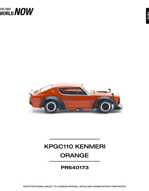 Load image into Gallery viewer, POPRACE 1/64 SKYLINE GT-R V8 DRIFT (KENMERI) ORANGE Model Car
