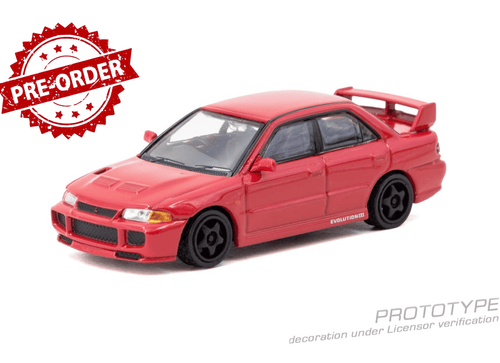 Load image into Gallery viewer, (Pre-order) Tarmac Works 1/64 Mitsubishi Lancer GSR Evolution III Red
