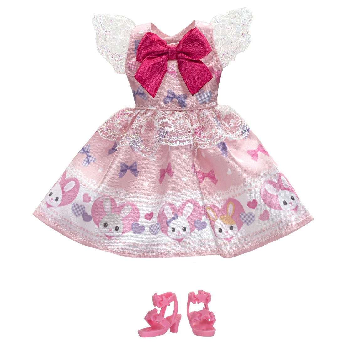 Takara Tomy Licca-chan Dress LW-01 Ribbon Usachan Bunny Rabbit Outfit Clothes