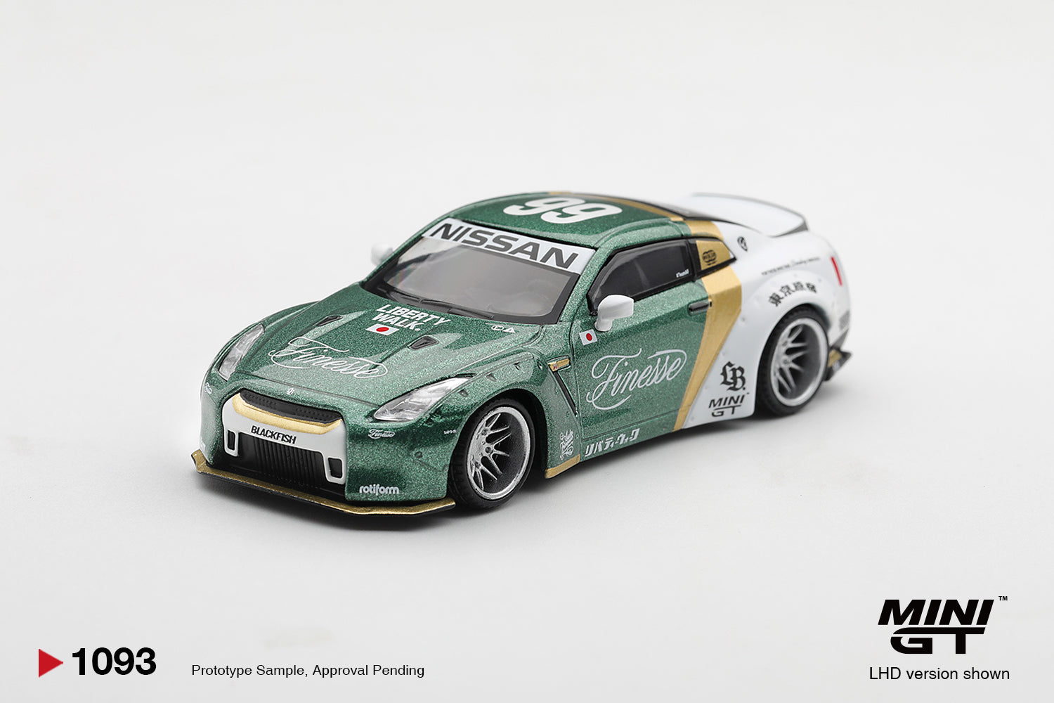 (Pre-order) Mini GT #1093 LB Nissan GT-R (R35) Type 1 Ducktail Auto Finesse LHD
