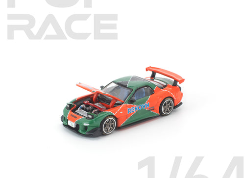 Load image into Gallery viewer, (Pre-order) POPRACE 1/64 MAZDA RX7 RE-AMEMIYA RENOWN Model Car  #PR640406
