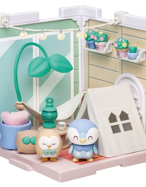 Load image into Gallery viewer, Takara Tomy Pokemon PokePiece House Velamping Terrace Rowlet &amp; Piplup Set
