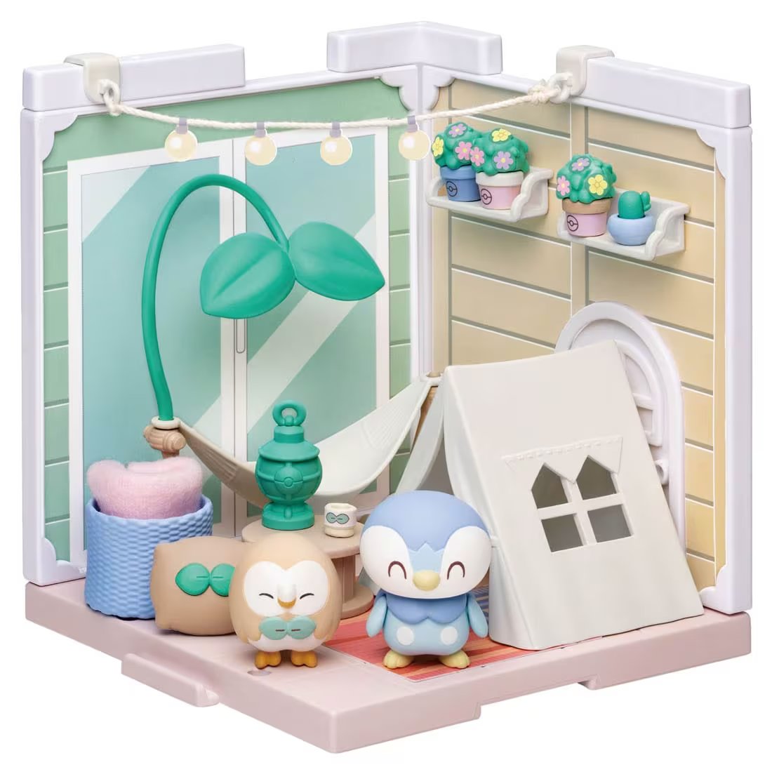 Takara Tomy Pokemon PokePiece House Velamping Terrace Rowlet & Piplup Set