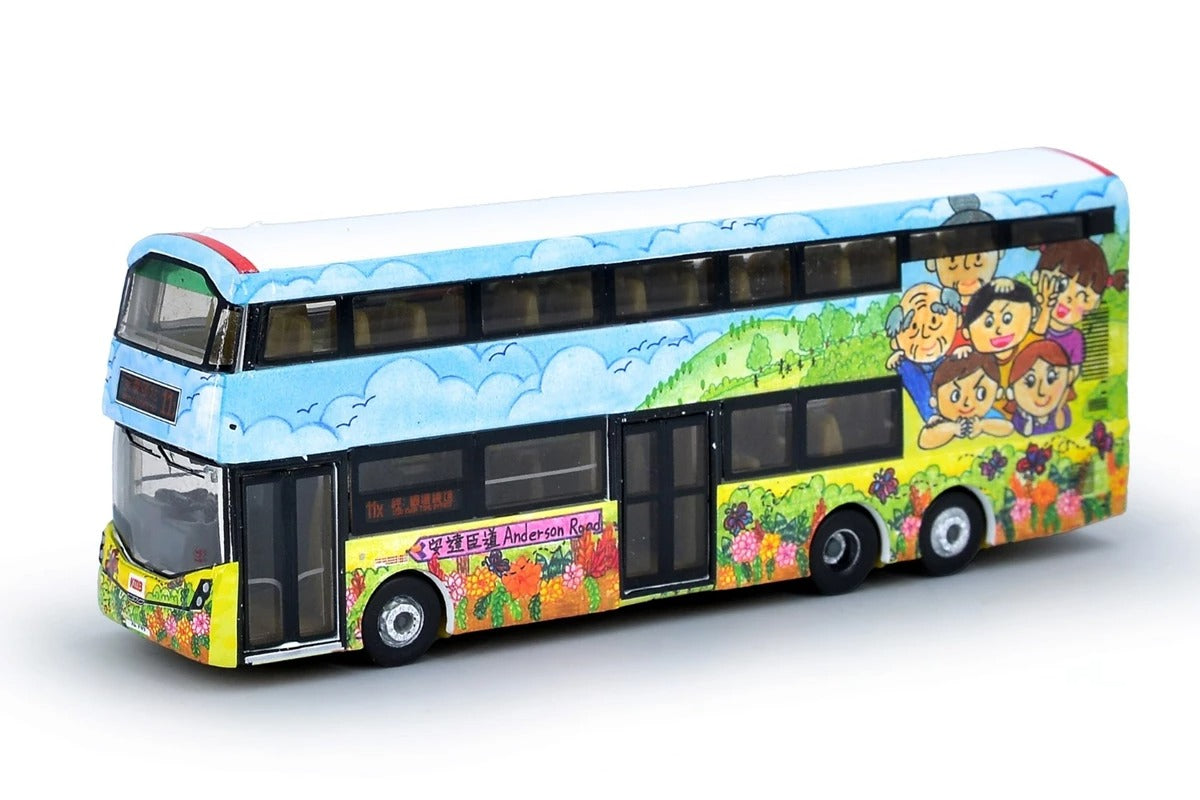 Tiny City Die-cast Model Car - KMB VOLVO B8L WRIGHT Go Green, Anderson (11X)