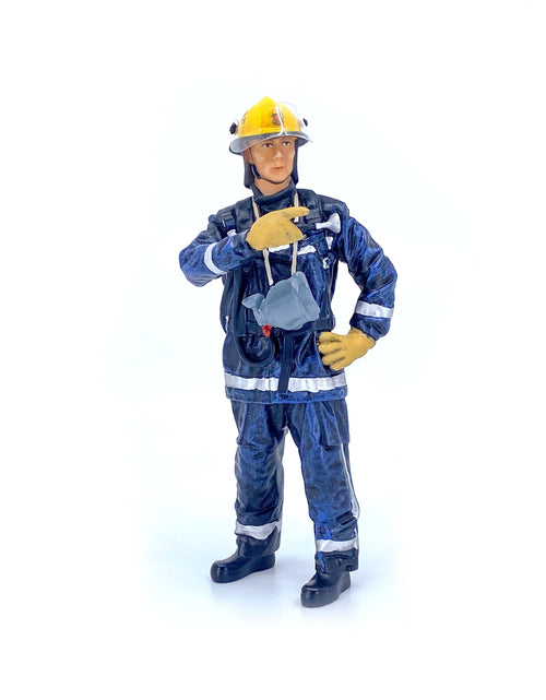 Load image into Gallery viewer, TINY City HK Scale 1/18 Figure #23 1990?s Fireman Resin Mini Model Figure
