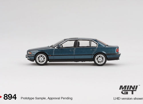 Load image into Gallery viewer, Mini GT #894 BMW 750IL Sorrento Blue Metallic LHD Diecast Model Car
