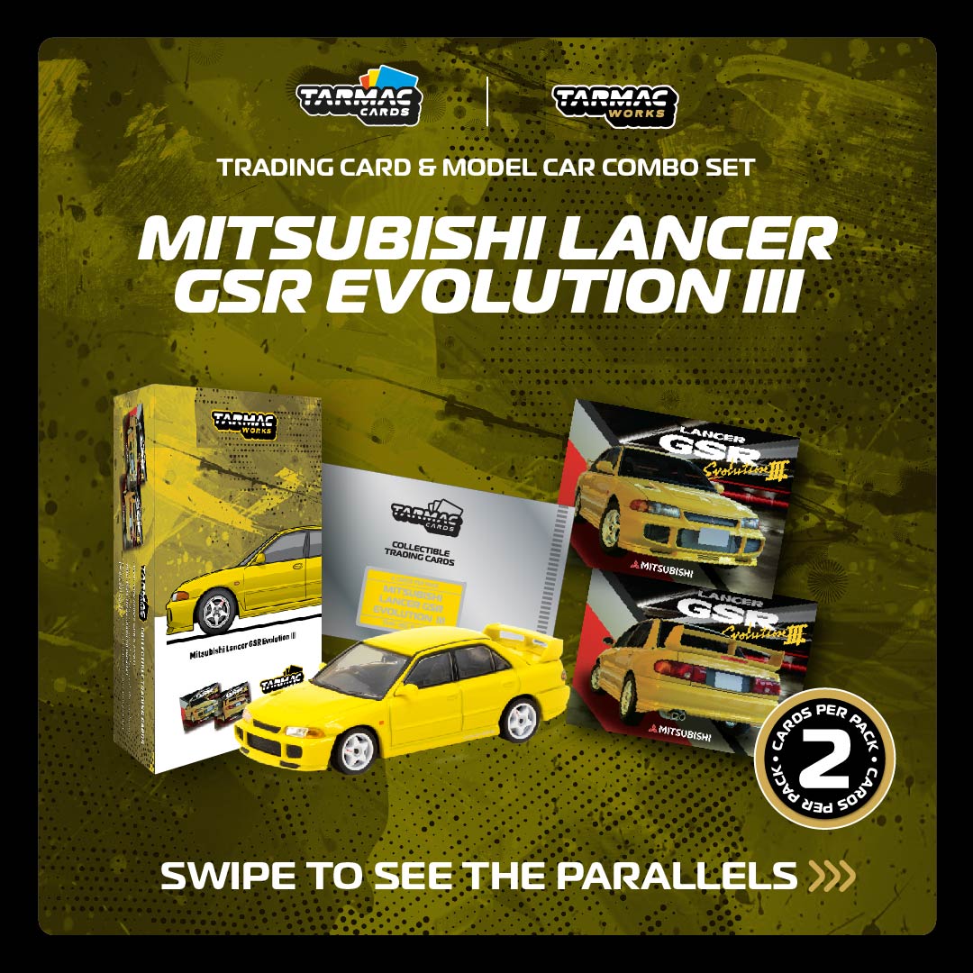 Tarmac Works 1/64 Mitsubishi Lancer GSR Evolution III Yellow Model