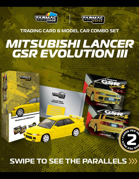 Tarmac Works 1/64 Mitsubishi Lancer GSR Evolution III Yellow Model