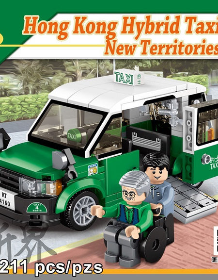 Royal Toys City Story RT68 HK New Territories Hybrid Taxi Red Cab Block 211pc