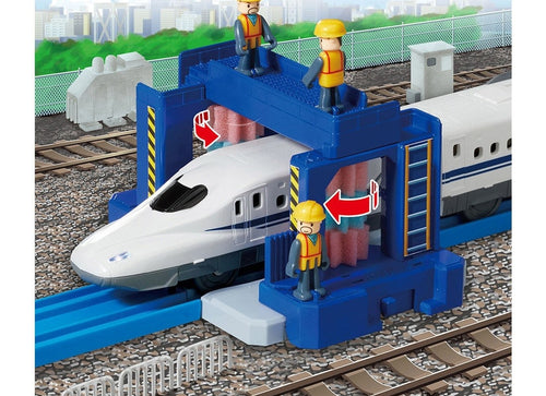 Load image into Gallery viewer, Takara Tomy Plarail Train Accessory J-33 Action Town Guru Guru Rotation Car Wash
