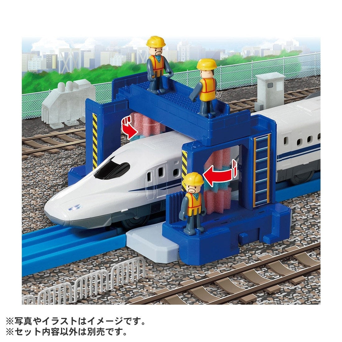 Takara Tomy Plarail Train Accessory J-33 Action Town Guru Guru Rotation Car Wash