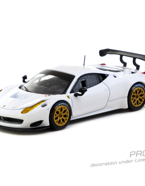 Load image into Gallery viewer, Tarmac Works 1/64 Ferrari 458 Italia GT3 White Diecast Model Car

