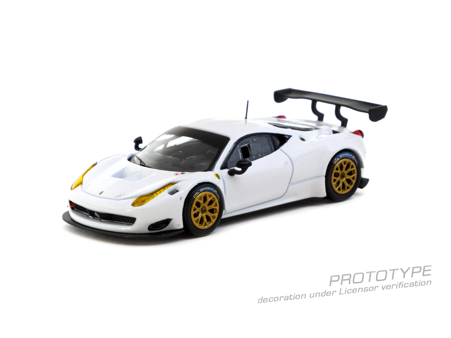 Tarmac Works 1/64 Ferrari 458 Italia GT3 White Diecast Model Car